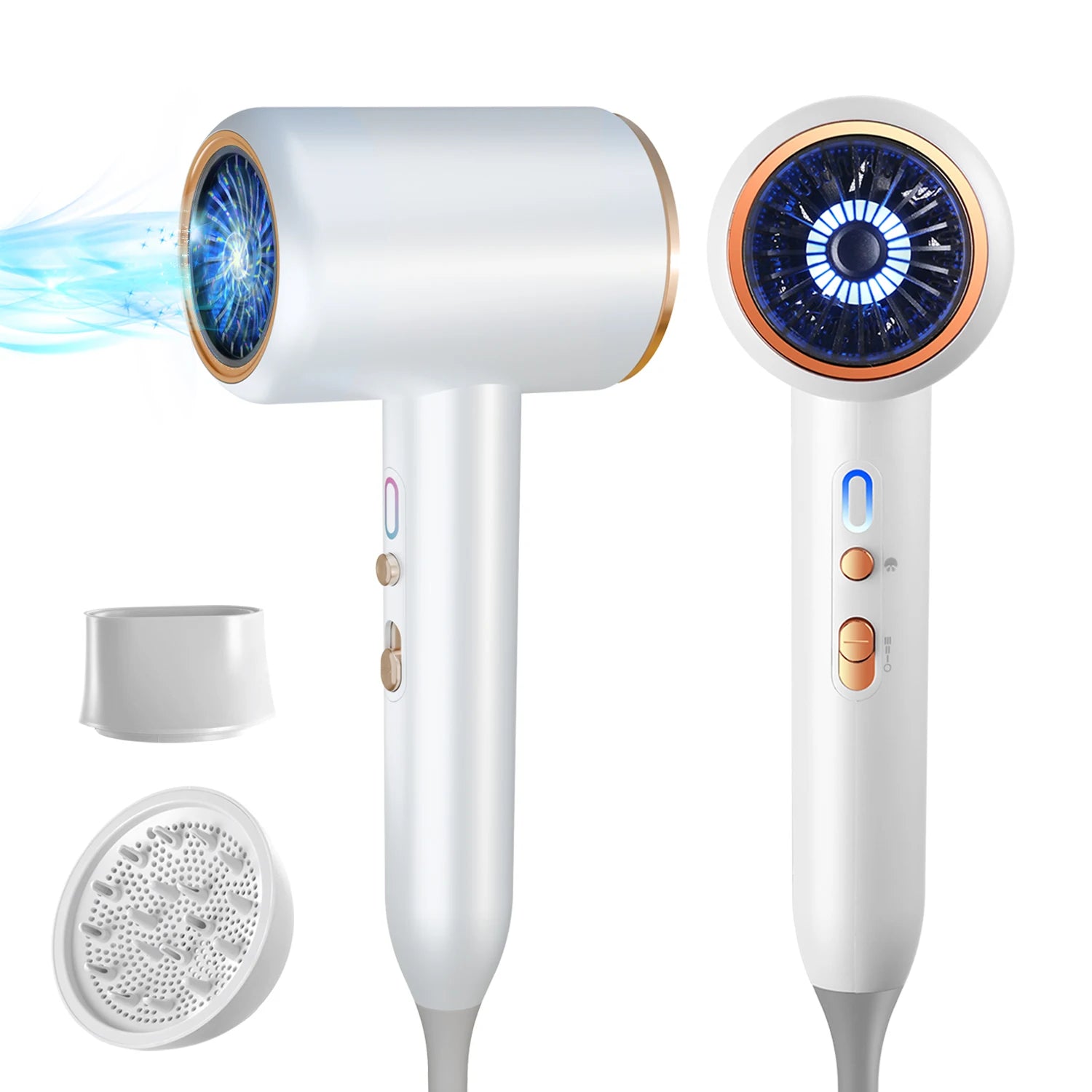 Professional Hair Dryer with Diffuser, 1875W Blow Dryer Ionic Hair Dryer for Women with Constant Temperature 2 Heat & 3 Speed Se